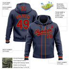 Custom Stitched Navy Red-Old Gold Baseball Pullover Sweatshirt Hoodie