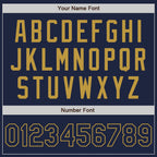 Custom Stitched Navy Old Gold Baseball Pullover Sweatshirt Hoodie
