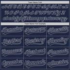 Custom Stitched Navy Gray Baseball Pullover Sweatshirt Hoodie