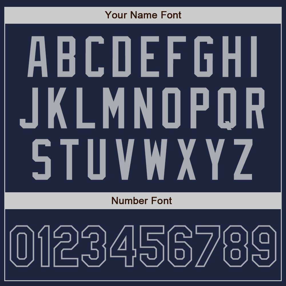 Custom Stitched Navy Gray Baseball Pullover Sweatshirt Hoodie