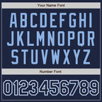 Custom Stitched Navy White-Light Blue Baseball Pullover Sweatshirt Hoodie