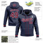 Custom Stitched Navy Maroon-White Baseball Pullover Sweatshirt Hoodie