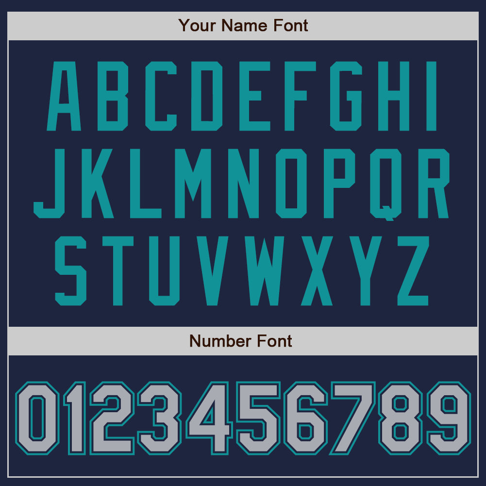 Custom Stitched Navy Gray-Teal Baseball Pullover Sweatshirt Hoodie