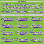 Custom Neon Green Purple-White Hockey Jersey