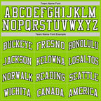 Custom Neon Green White Pinstripe Black Authentic Basketball Jersey