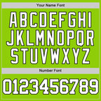 Custom Neon Green White Pinstripe Black Authentic Basketball Jersey