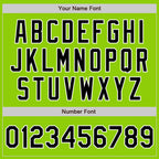 Custom Neon Green Black-White Authentic Baseball Jersey