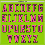 Custom Neon Green Pink-Black Authentic Baseball Jersey