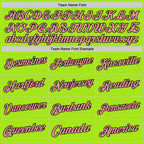 Custom Neon Green Medium Pink-Black Authentic Throwback Basketball Jersey