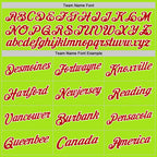 Custom Neon Green Red-White Authentic Throwback Basketball Jersey