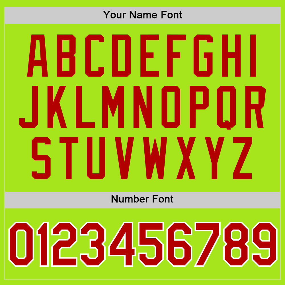 Custom Neon Green Red-White Authentic Throwback Basketball Jersey