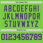 Custom Neon Green Purple Authentic Basketball Jersey