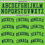 Custom Neon Green Navy Authentic Basketball Jersey