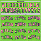 Custom Neon Green Medium Pink-Navy Authentic Basketball Jersey