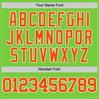 Custom Neon Green Orange-White Authentic Basketball Jersey