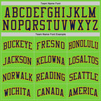 Custom Neon Green Navy-Gold Authentic Basketball Jersey