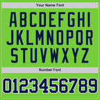 Custom Neon Green Navy-White Authentic Basketball Jersey