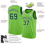 Custom Neon Green Green-White Authentic Basketball Jersey
