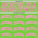 Custom Neon Green Pink-White Authentic Basketball Jersey