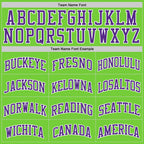 Custom Neon Green Purple-White Authentic Basketball Jersey