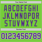 Custom Neon Green Purple-White Authentic Basketball Jersey