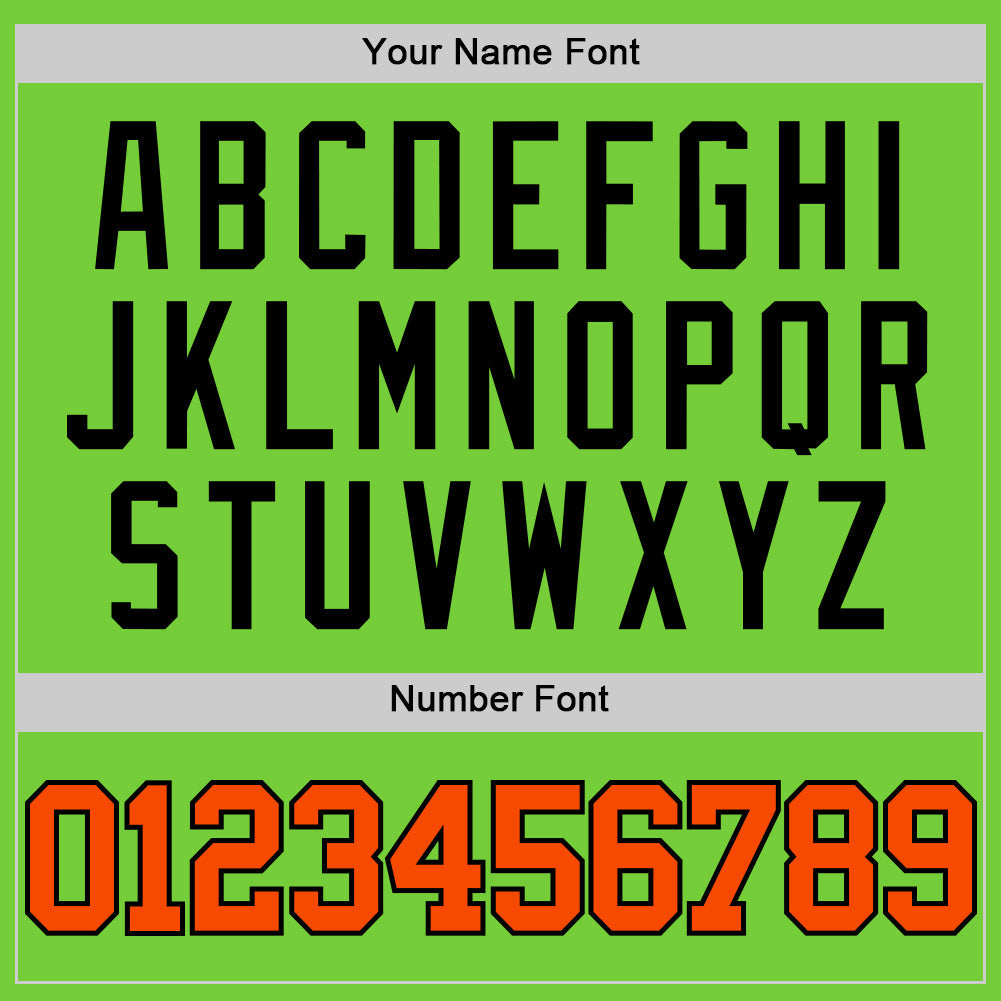 Custom Neon Green Orange-Black Authentic Basketball Jersey