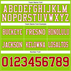Custom Neon Green Red-White Authentic Football Jersey