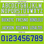 Custom Neon Green Royal-White Authentic Football Jersey