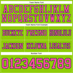 Custom Neon Green Pink-Navy Authentic Football Jersey