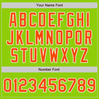 Custom Stitched Neon Green Orange-White Baseball Pullover Sweatshirt Hoodie