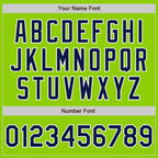 Custom Stitched Neon Green Navy-White Baseball Pullover Sweatshirt Hoodie