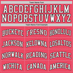 Custom Neon Pink White-Black Authentic Basketball Jersey
