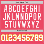Custom Neon Pink White-Gold Authentic Basketball Jersey
