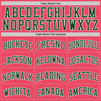 Custom Neon Pink Green-White Authentic Basketball Jersey