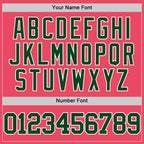 Custom Neon Pink Green-White Authentic Basketball Jersey