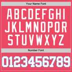 Custom Neon Pink White-Light Blue Authentic Basketball Jersey