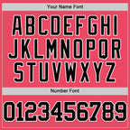 Custom Neon Pink Black-White Authentic Basketball Jersey