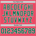 Custom Neon Pink Kelly Green-White Authentic Basketball Jersey
