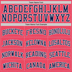 Custom Neon Pink Navy-White Authentic Basketball Jersey