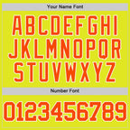Custom Neon Yellow Orange-White Authentic Basketball Jersey