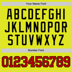 Custom Neon Yellow Red-Black Authentic Basketball Jersey