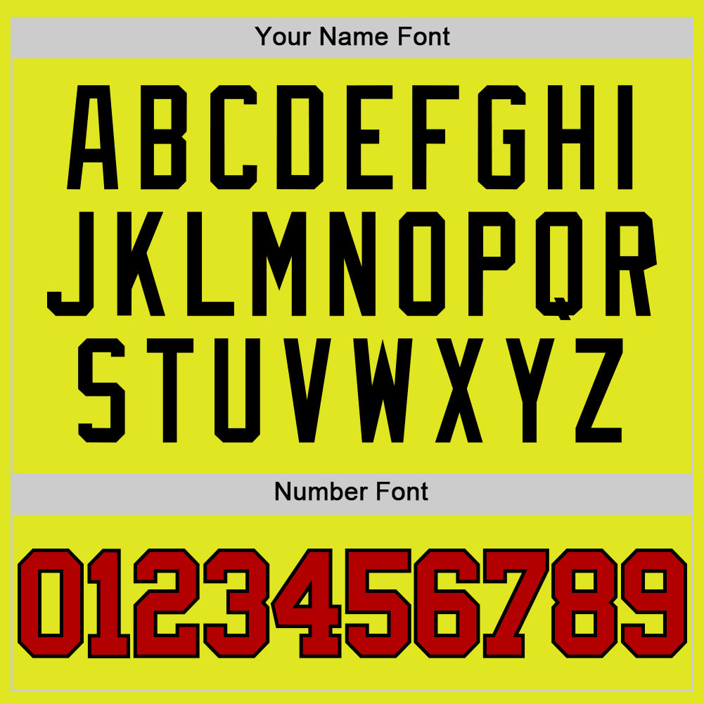 Custom Neon Yellow Red-Black Authentic Basketball Jersey