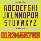 Custom Neon Yellow Orange-Purple Authentic Basketball Jersey