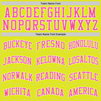 Custom Neon Yellow Pink-White Authentic Basketball Jersey
