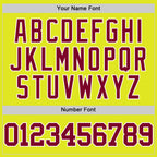Custom Neon Yellow Maroon-White Authentic Basketball Jersey