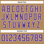 Custom Old Gold Purple-White Hockey Lace Neck Jersey