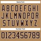 Custom Old Gold Brown-White Hockey Lace Neck Jersey