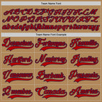 Custom Old Gold Red-Navy Hockey Jersey