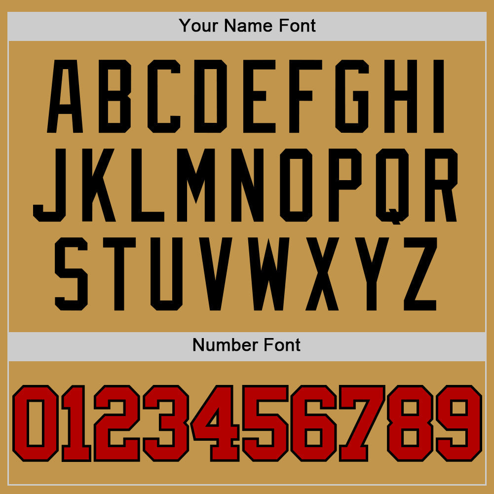 Custom Old Gold Red-Black Authentic Basketball Jersey