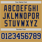 Custom Old Gold Navy-White Authentic Basketball Jersey